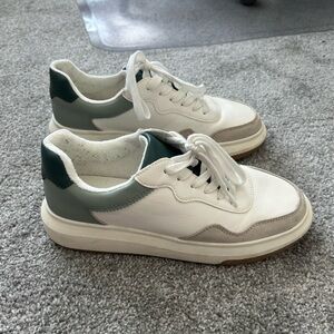 Green and White Sneakers